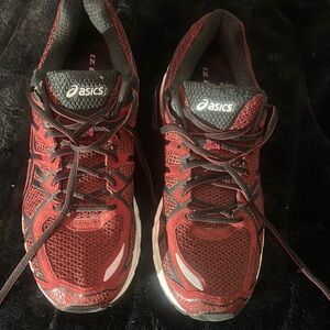 Asics Crimson Athletic Sneakers